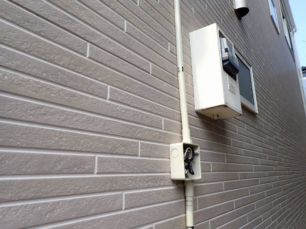 千葉県野田市　防犯カメラ用コンセント設置